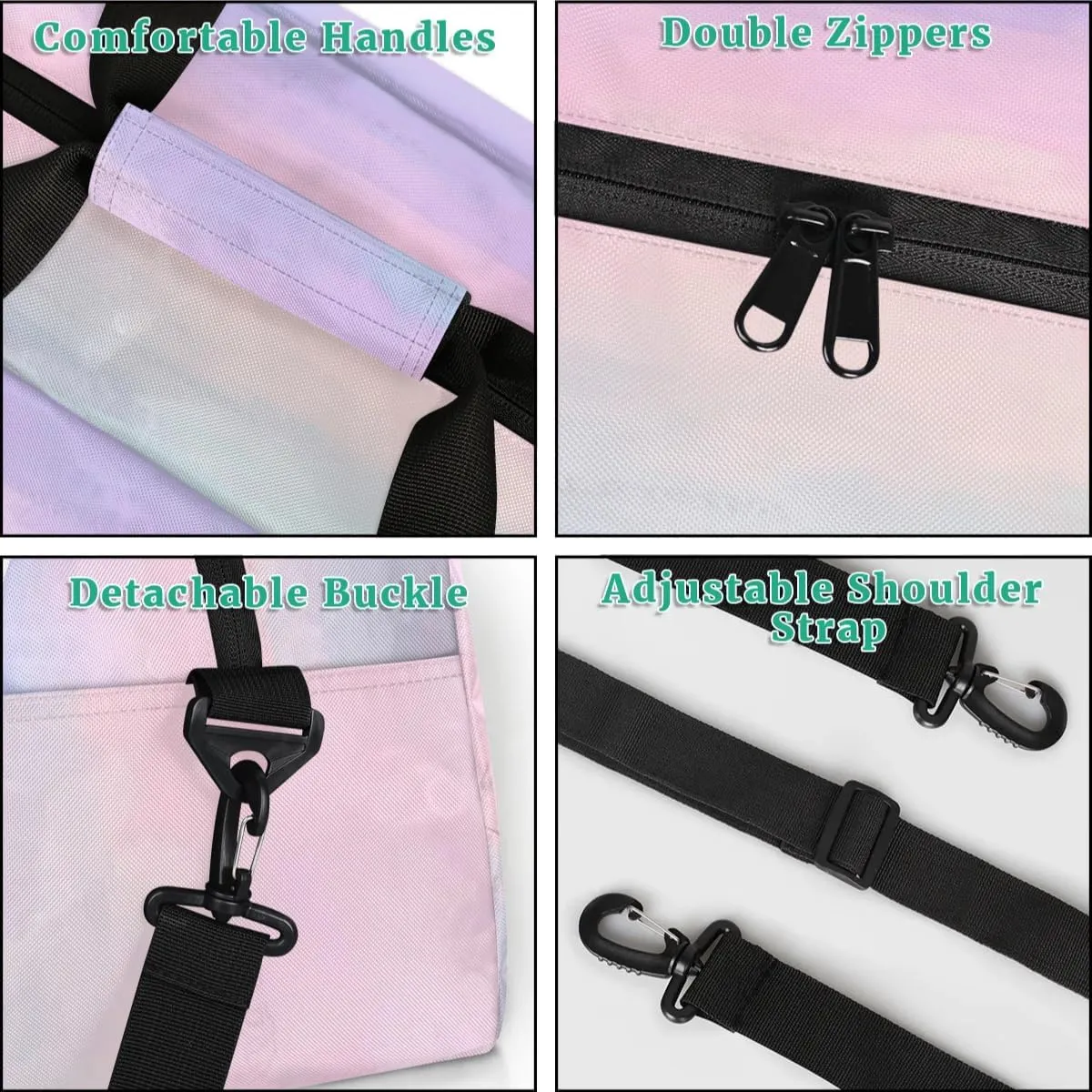 Personalized Cheer Duffle Bag for Cheerleaders, Custom Cheerleading Gym Bag for Women, Cheer Duffel Bag with Name Overnight Weekender Bags, Colourful Prints