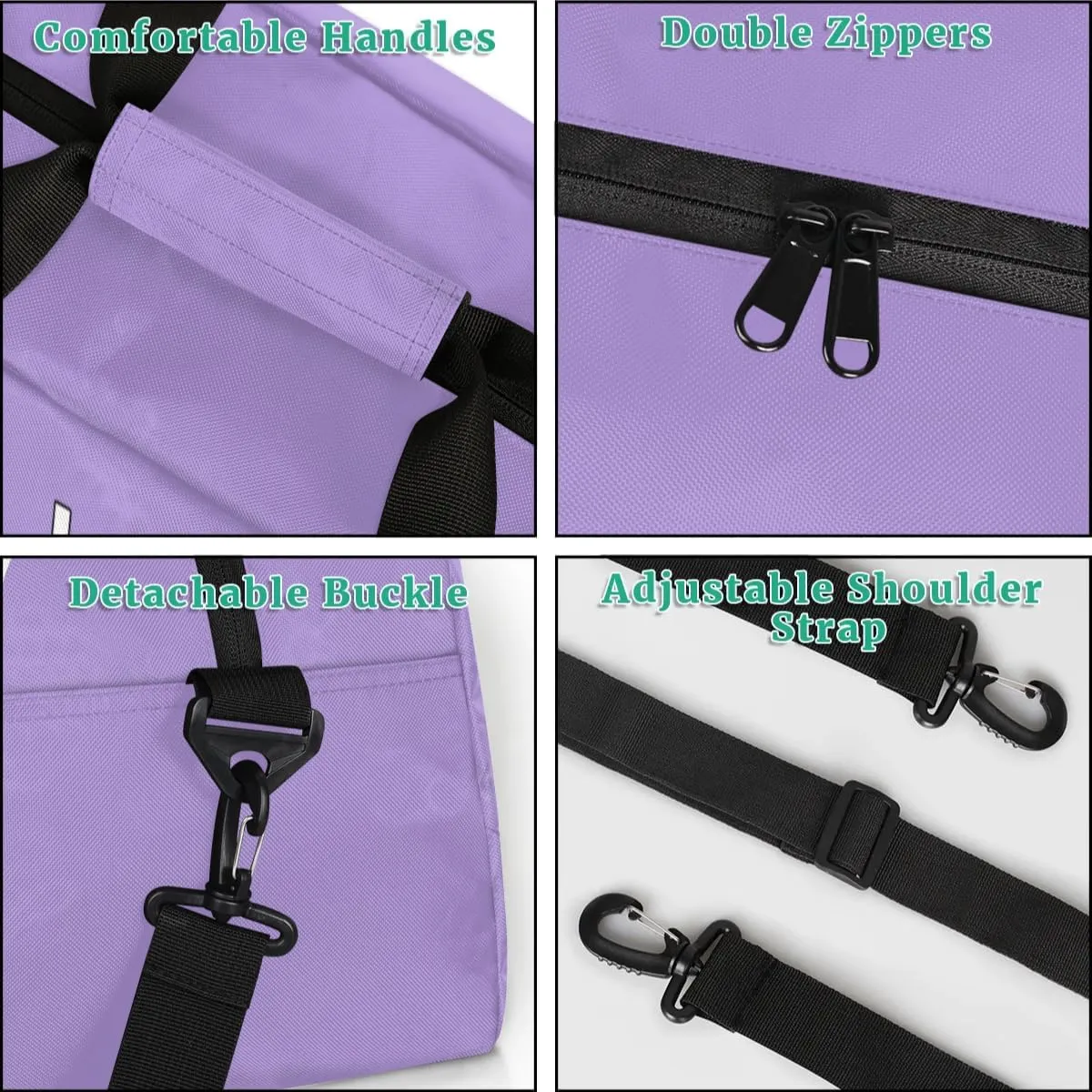 Personalized Cheerleader Bag Cheer Duffel Bag Customized Cheerleaders Bag with Your Name Travel Overnight Bag Gym Bag, Light Purple