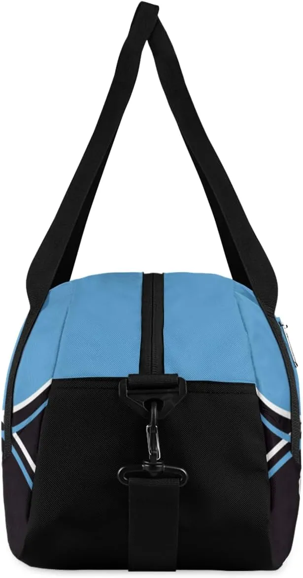 Personalized Cheerleader Bag Dance Bag for Girl, Custom Gym Bag Sport Duffel Bag, Weekender Bags Travel Duffel Bag Cheerleader Black Blue