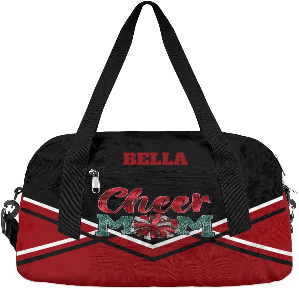 Personalized Cheerleader Bag Dance Bag for Girl, Custom Gym Bag Sport Duffel Bag, Weekender Bags Travel Duffel Bag Cheerleader Mom Red
