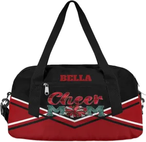 Personalized Cheerleader Bag Dance Bag for Girl, Custom Gym Bag Sport Duffel Bag, Weekender Bags Travel Duffel Bag Cheerleader Mom Red