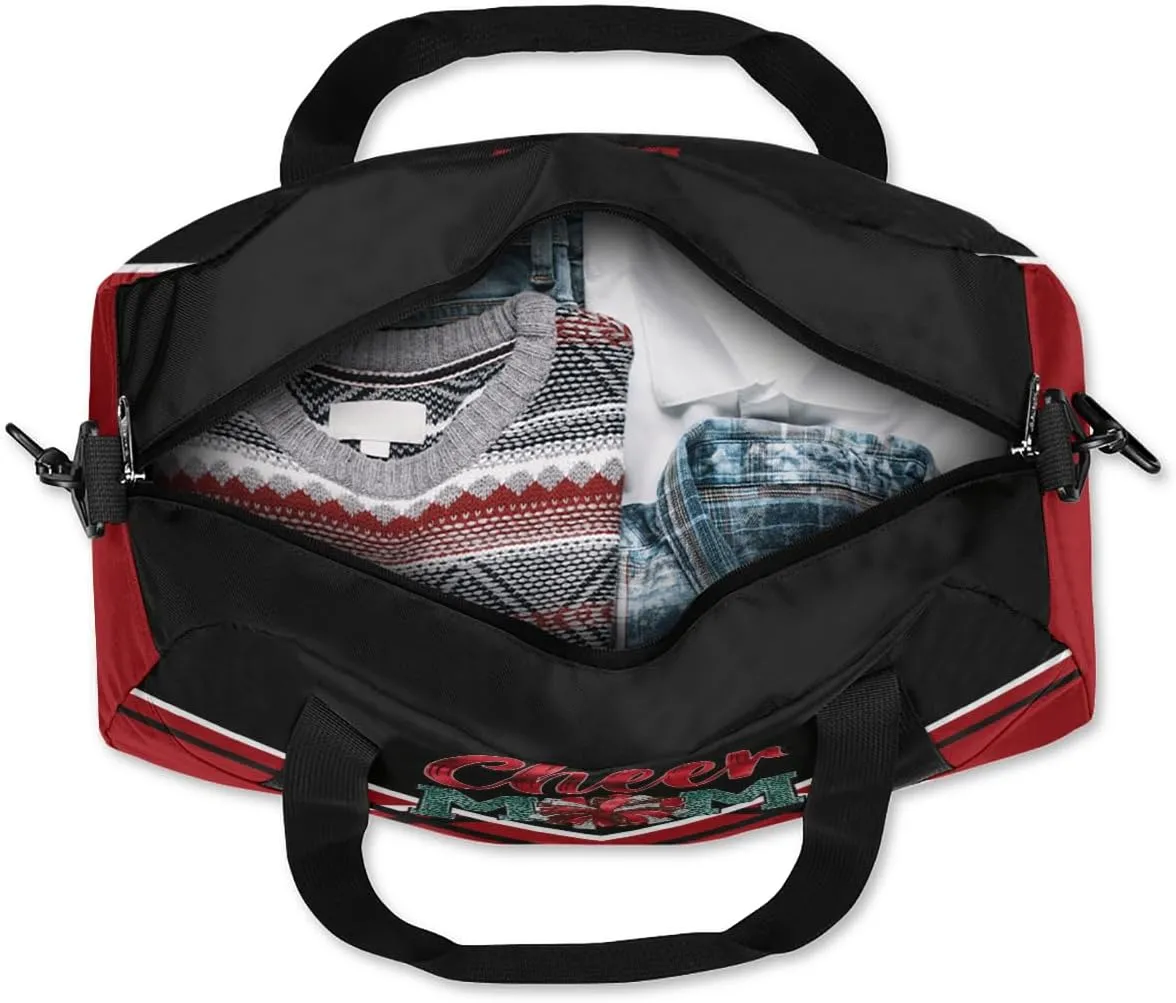 Personalized Cheerleader Bag Dance Bag for Girl, Custom Gym Bag Sport Duffel Bag, Weekender Bags Travel Duffel Bag Cheerleader Mom Red
