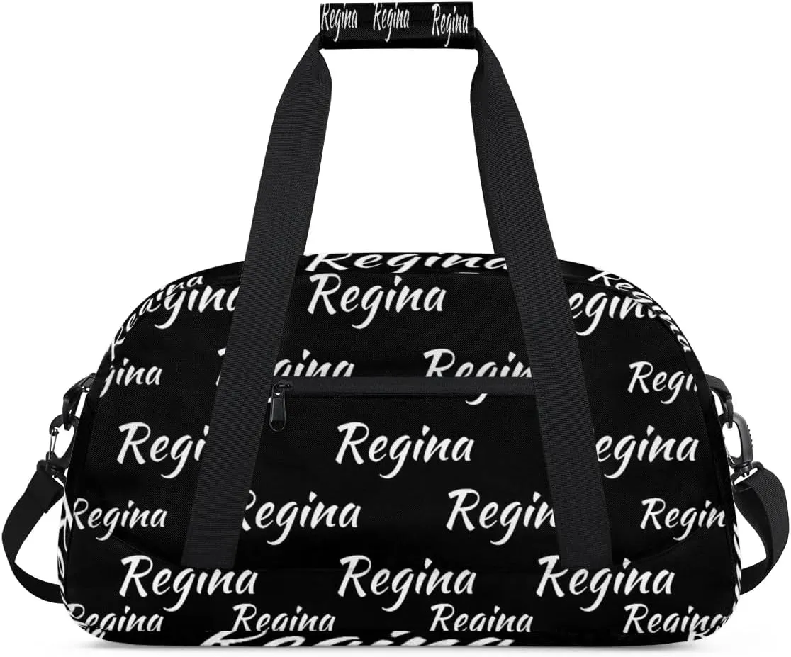 Personalized Cheerleader Bag Dance Bag for Women, Custom Gym Bag Sport Duffel Bags, Weekender Bags Travel Duffel Bag Cheerleader, Black