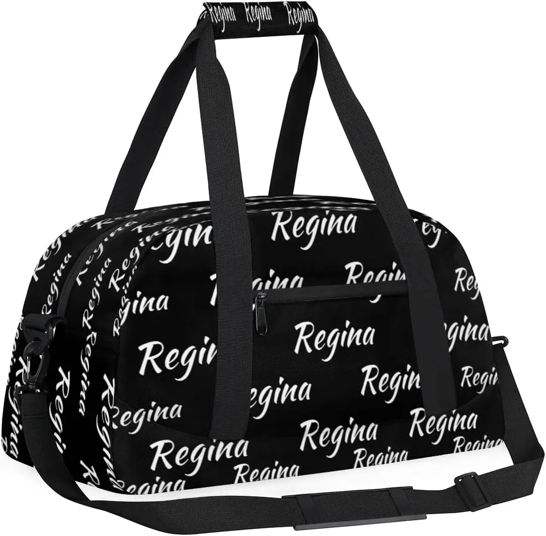 Personalized Cheerleader Bag Dance Bag for Women, Custom Gym Bag Sport Duffel Bags, Weekender Bags Travel Duffel Bag Cheerleader, Black