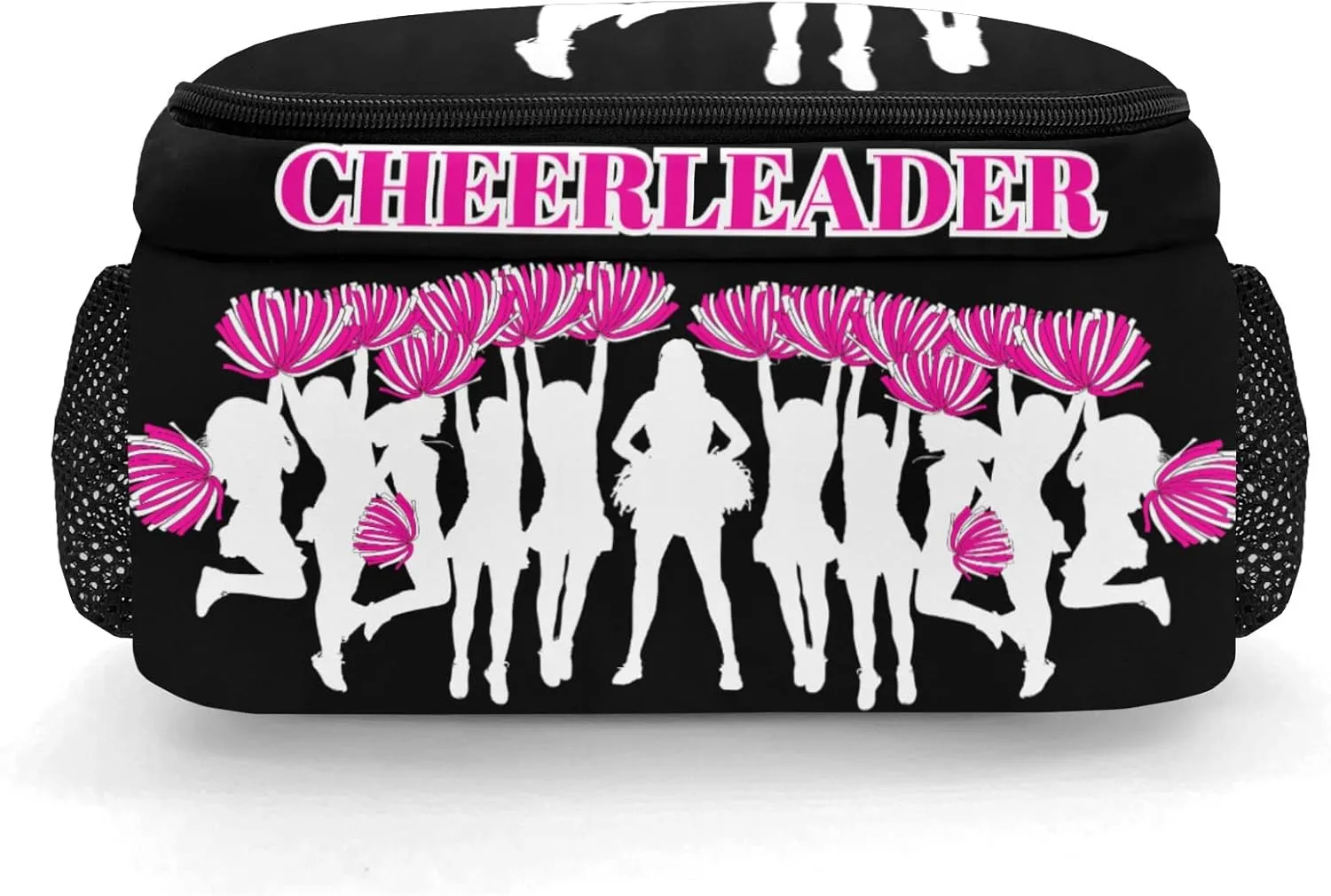 Personalized Cheerleaders Bag Cheer Fuchsia Black Backpack Custom Name Large Capacity Shoulder Bags for Sports Party