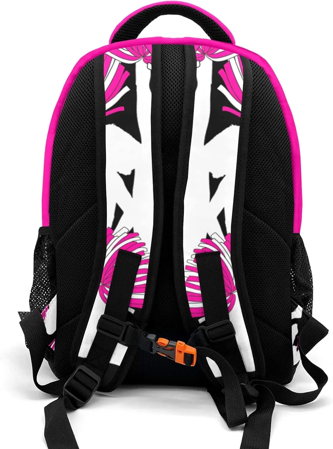 Personalized Cheerleaders Bag Cheer Fuchsia Black Backpack Custom Name Large Capacity Shoulder Bags for Sports Party