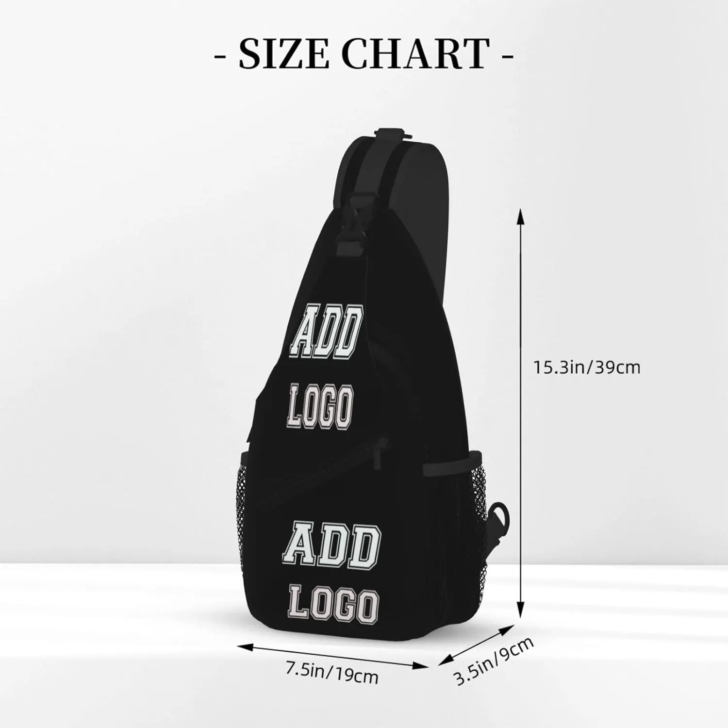 Personalized Custom Chest bags for Women and Men add your Picture Or Text design personalized leisure Sports Crossbody bag Black