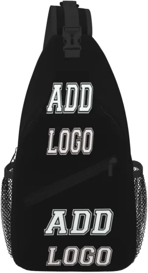 Personalized Custom Chest bags for Women and Men add your Picture Or Text design personalized leisure Sports Crossbody bag Black