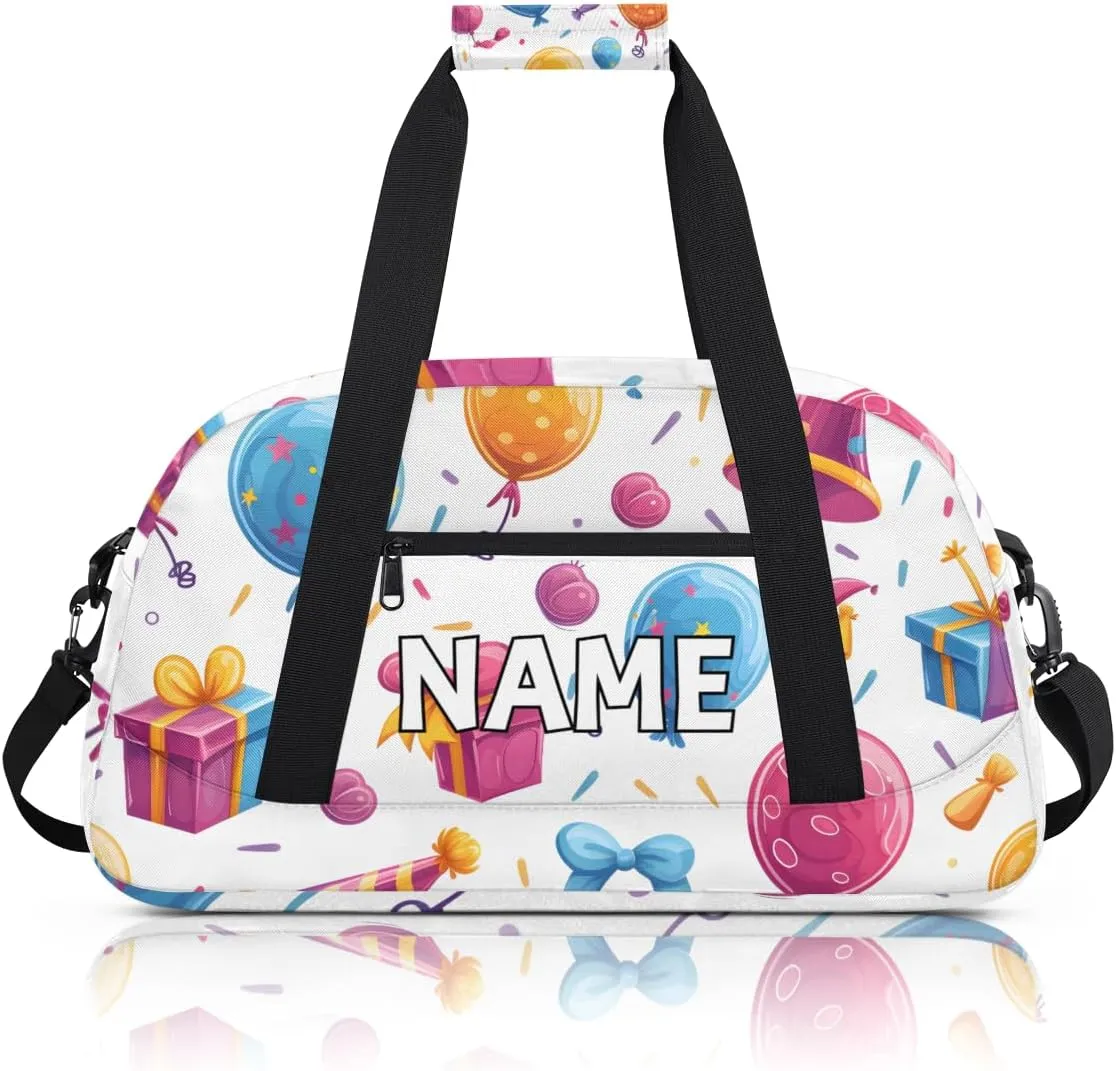 Personalized Custom Gym Bag for Women Men Carry on Birthday Theme Travel Duffel Tote Party Rainbow Overnight Workout Weekender Bag