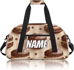 Personalized Custom Gym Bag for Women Men Carry on Chocolate Cookies Travel Duffel Tote Bakery Food Overnight Workout Weekender Bag