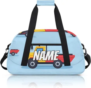 Personalized Custom Gym Bag for Women Men Carry on Transportation Truck Travel Duffel Tote Excavator Vehicle Overnight Workout Weekender Bag