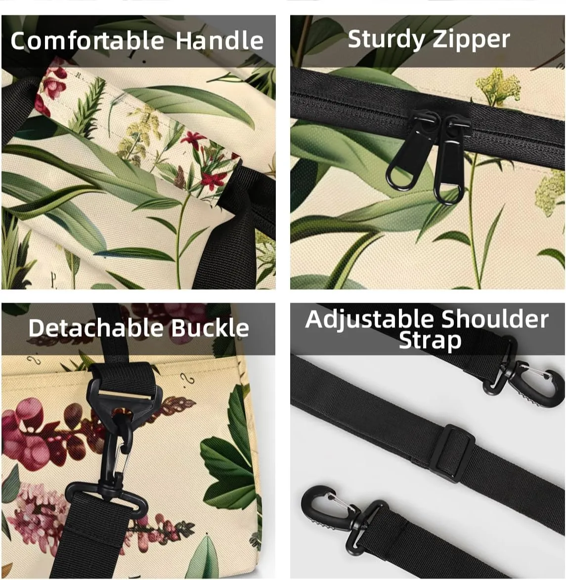 Personalized Custom Gym Bag for Women Men Carry on vintage Wildflower Travel Duffel Tote Rustic Flower Overnight Workout Weekender Bag