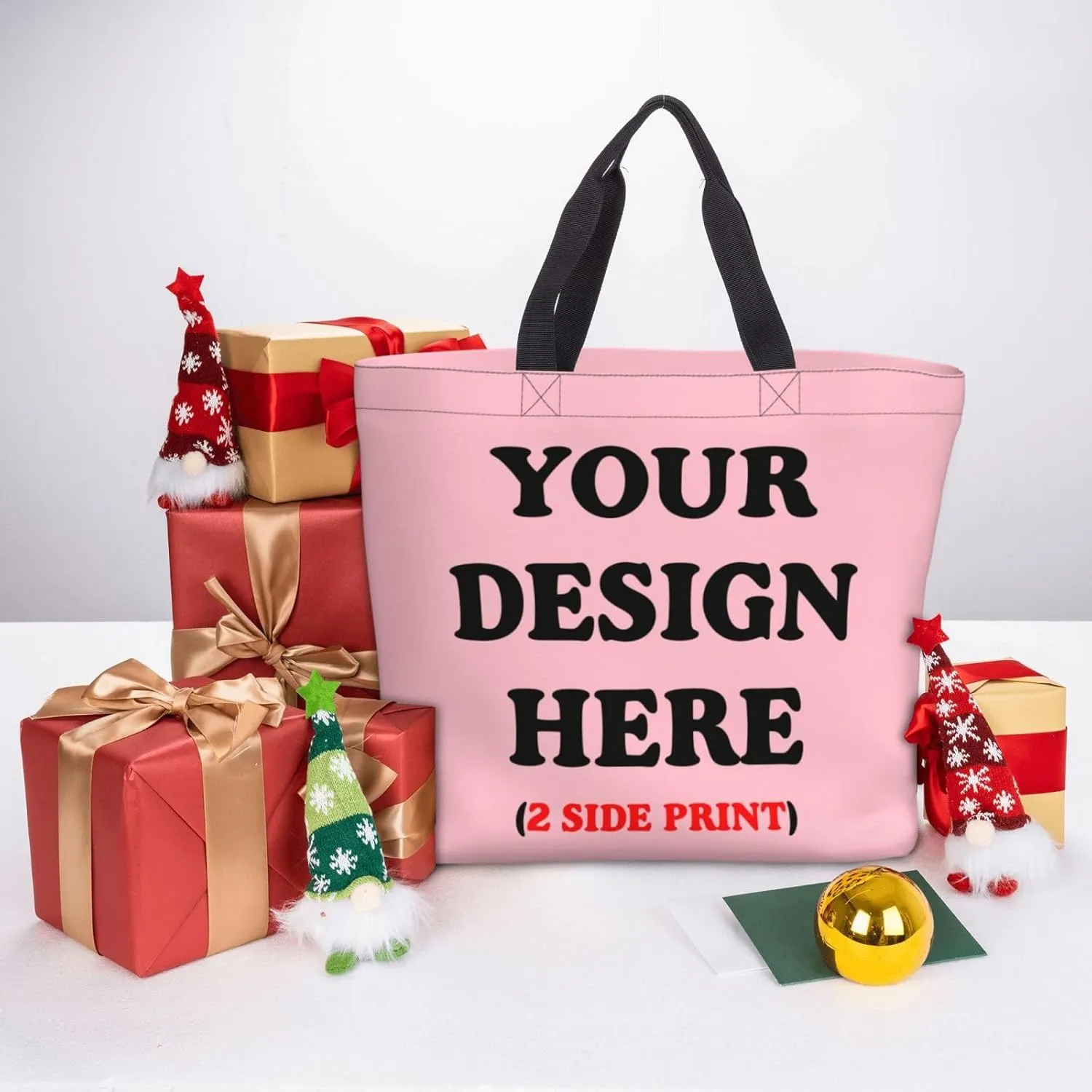 Personalized Custom Tote Bag For Travel, Business, Shopping - Add Your Design - Shoulder Bag For Women