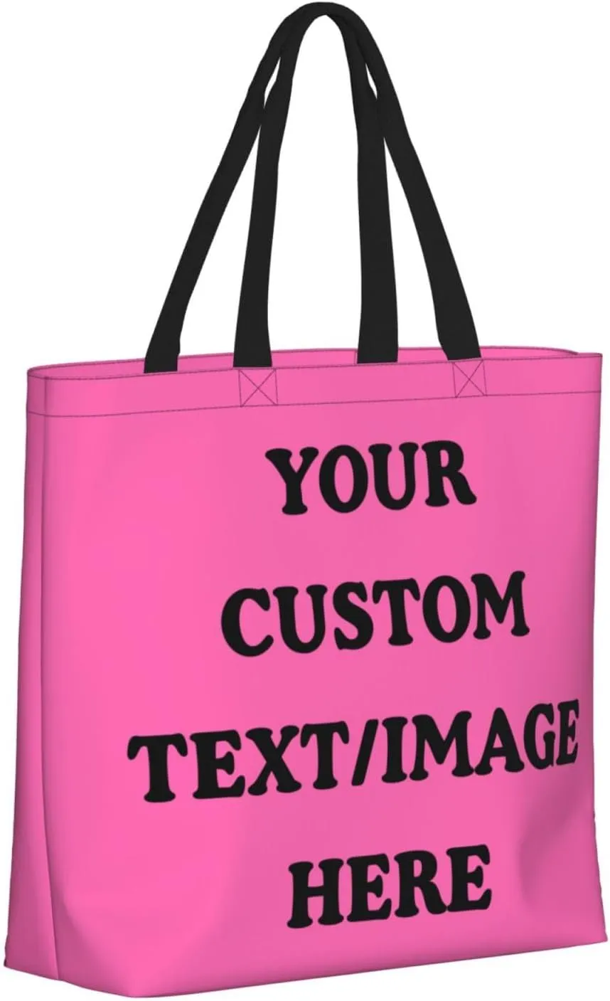 Personalized Custom Tote Bag For Travel, Business, Shopping - Add Your Design - Shoulder Bag For Women