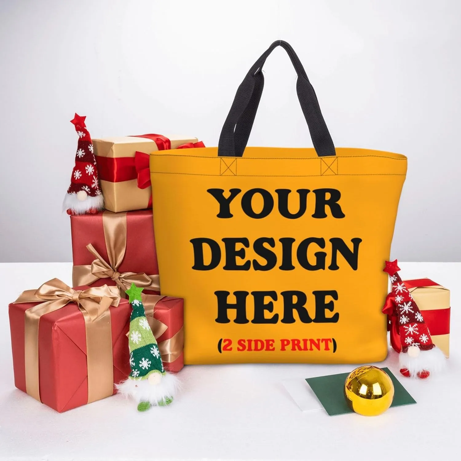 Personalized Custom Tote Bag For Travel, Business, Shopping - Add Your Design - Shoulder Bag For Women