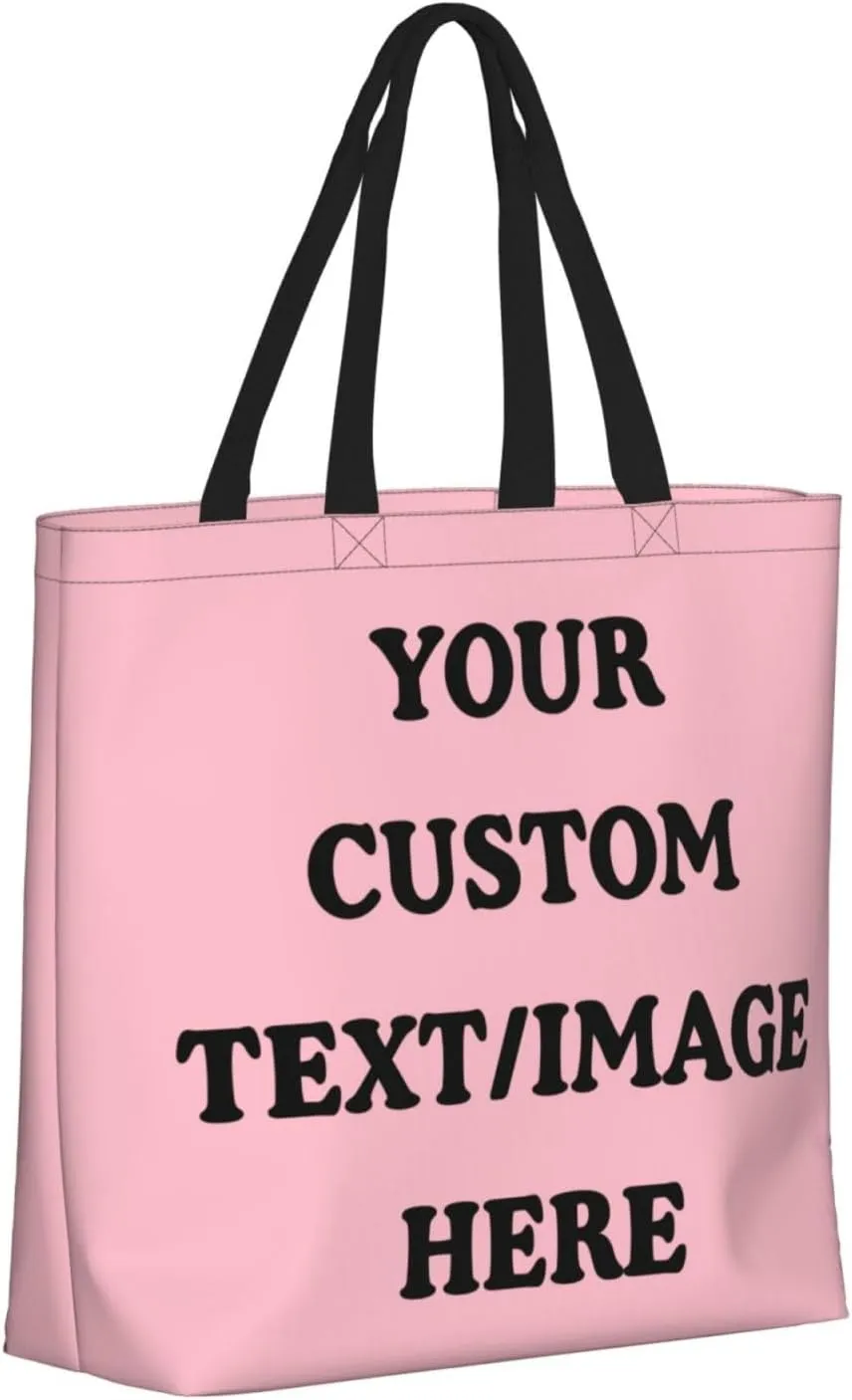 Personalized Custom Tote Bag For Travel, Business, Shopping - Add Your Design - Shoulder Bag For Women