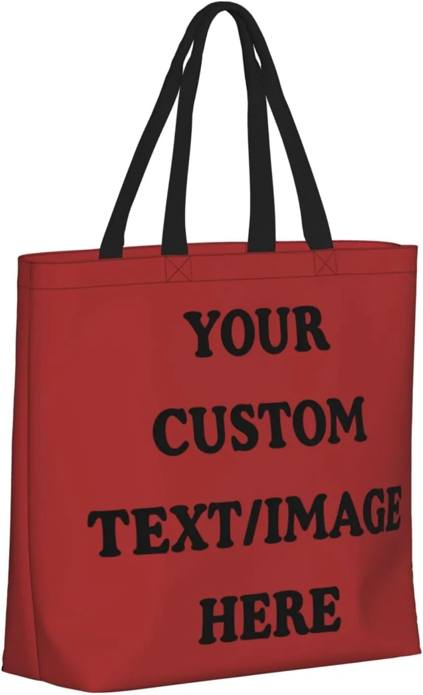 Personalized Custom Tote Bag For Travel, Business, Shopping - Add Your Design - Shoulder Bag For Women
