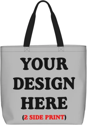 Personalized Custom Tote Bag For Travel, Business, Shopping - Add Your Design - Shoulder Bag For Women