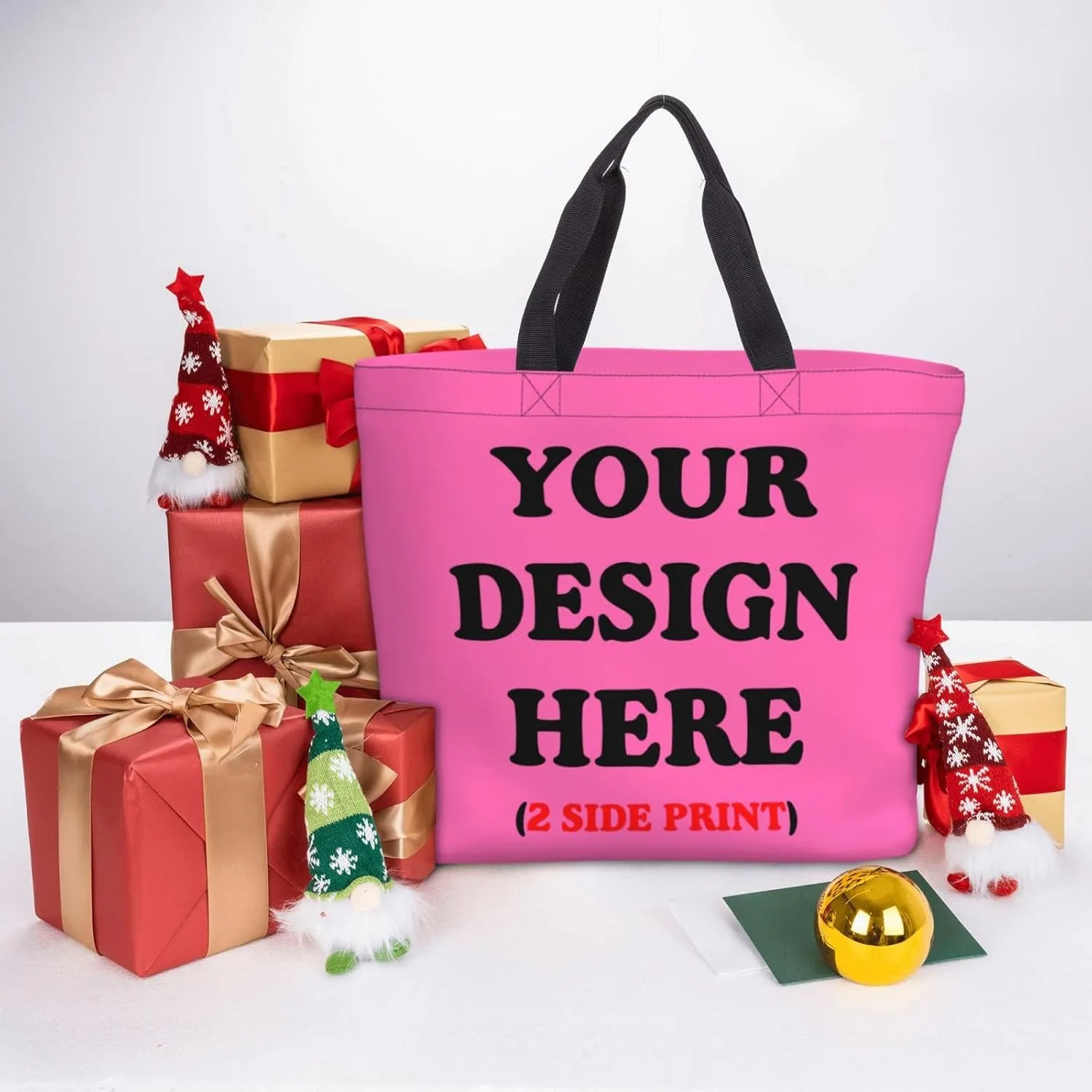 Personalized Custom Tote Bag For Travel, Business, Shopping - Add Your Design - Shoulder Bag For Women
