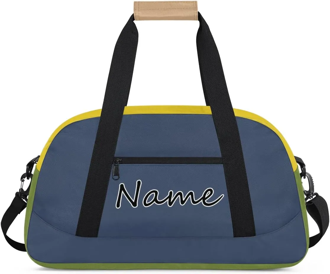 Personalized Cute Gymnastics Ballet Dance Bag Custom Name Gym Bag Travel Duffle Bag Weekender Carry on Overnight Bags