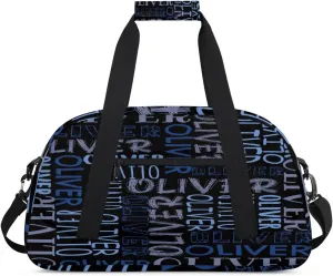 Personalized Dance Bag Duffel Bag for Girl, Custom Sport Gym Bag for Boy, Ballet Bag Weekender Bags Travel Duffel Bag Gift for Kids Blue Text Name