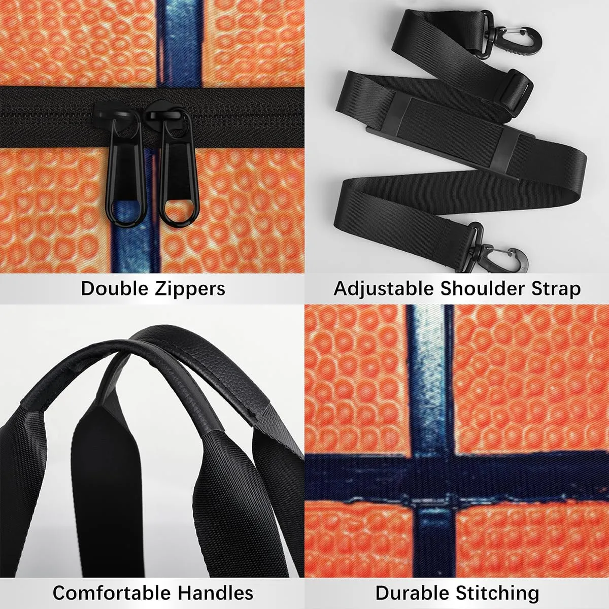 Personalized Dance Bag Gym Bag for Boys Girls, Personalized Custom Sports Gym Bag, Cylindrical Kids Travel Duffel Bags Weekender Overnight Bag for Teen Kids, Sports Ball Basketball Texture