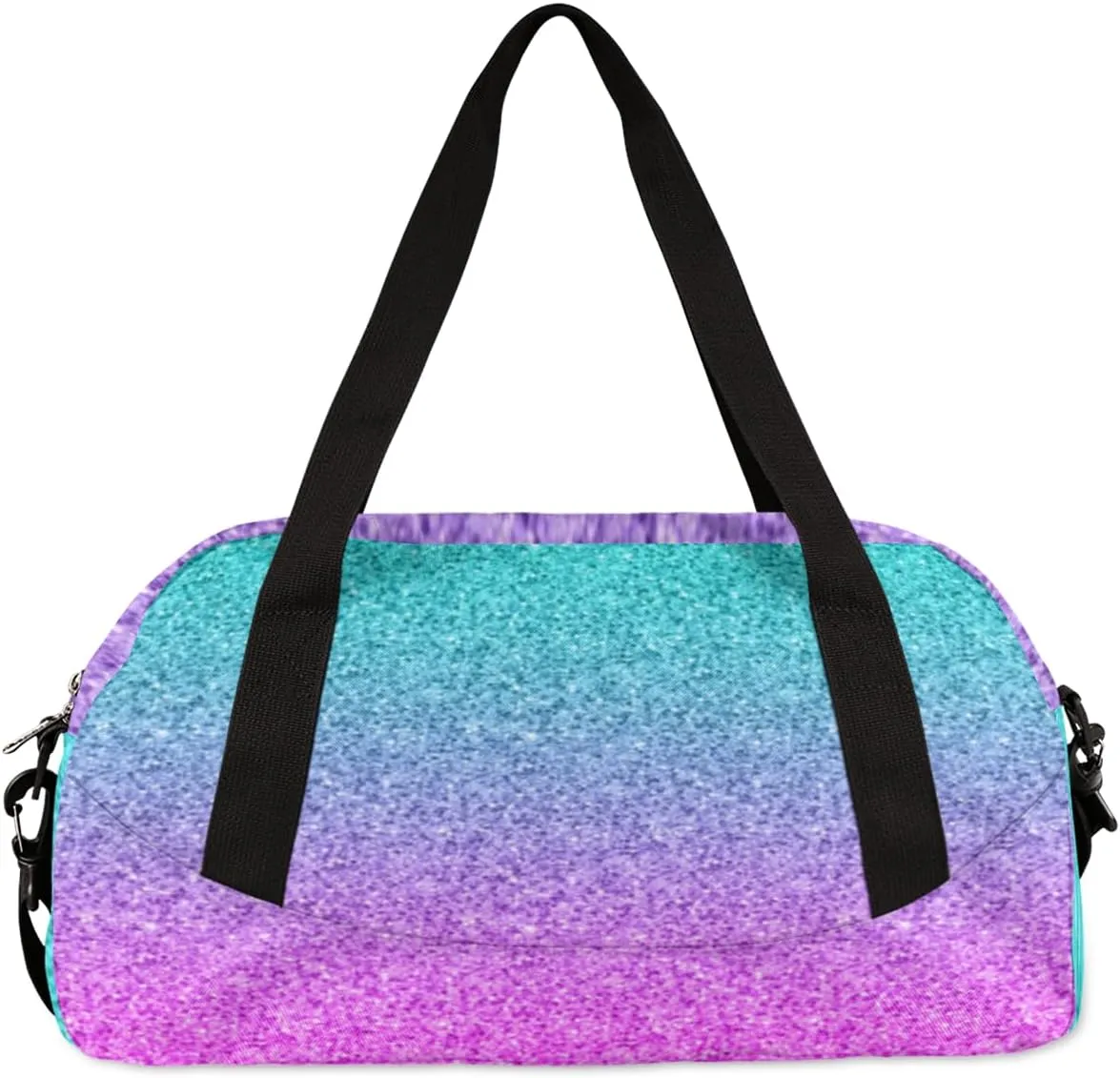 Personalized Dance Bag Gym Bag for Girl, Custom Sport Duffel Bag Weekender Bags Travel Duffel Bag Blue Purple Gymnastics