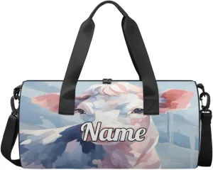 Personalized Dance Bag Gymnastics Sport Duffel Bag Custom Ballet Bags Overnight Weekender Bag Waterproof Cheerleader Bag, Funny Cattle