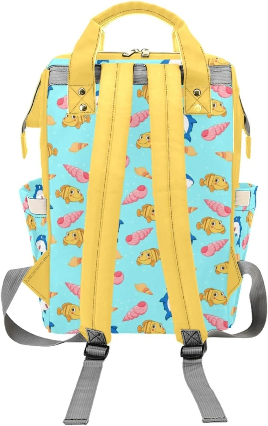 Personalized Diaper Bags For Baby Boys, Customized Name Diaper Backpack Nursing Bags, Custom Cute Shark Nappy Bag, Mommy Daypack Backpack for Travel Outside, Mom Gifts for Mothers Day Birthday
