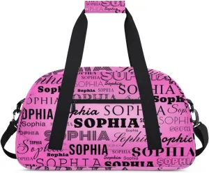 Personalized Duffel Bag Custom Dance Bag for Girls Customized Kids Gymnastics Creative Name Ballet Bag Overnighter Travel Carry on Tote Sport for Boys Backpack Purple Plum