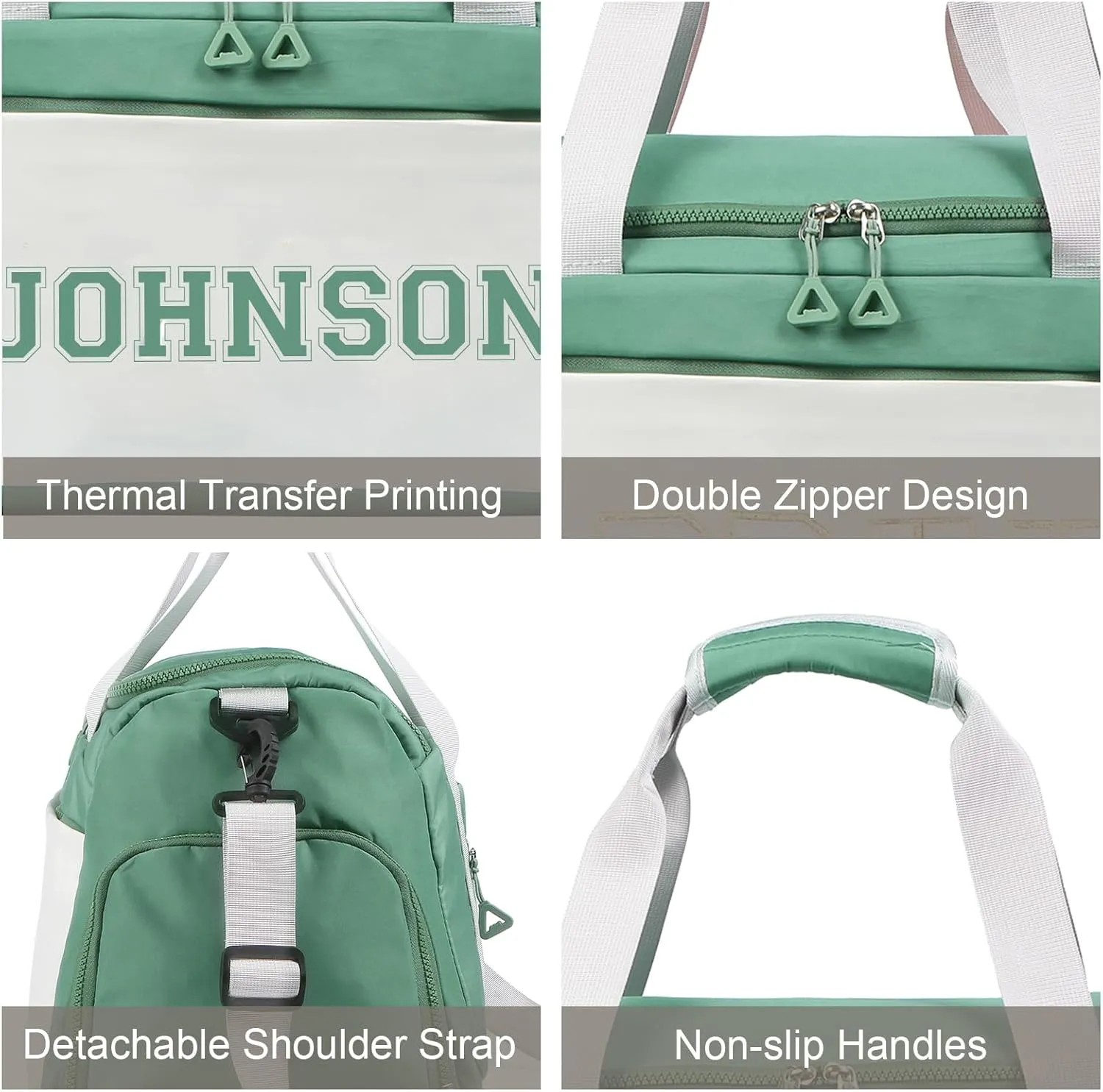 Personalized Duffle Bags for Women - Custom Name Sports Gym Bag with Wet Dry Pockets & Shoe Compartment, Travel Bags for Women Men