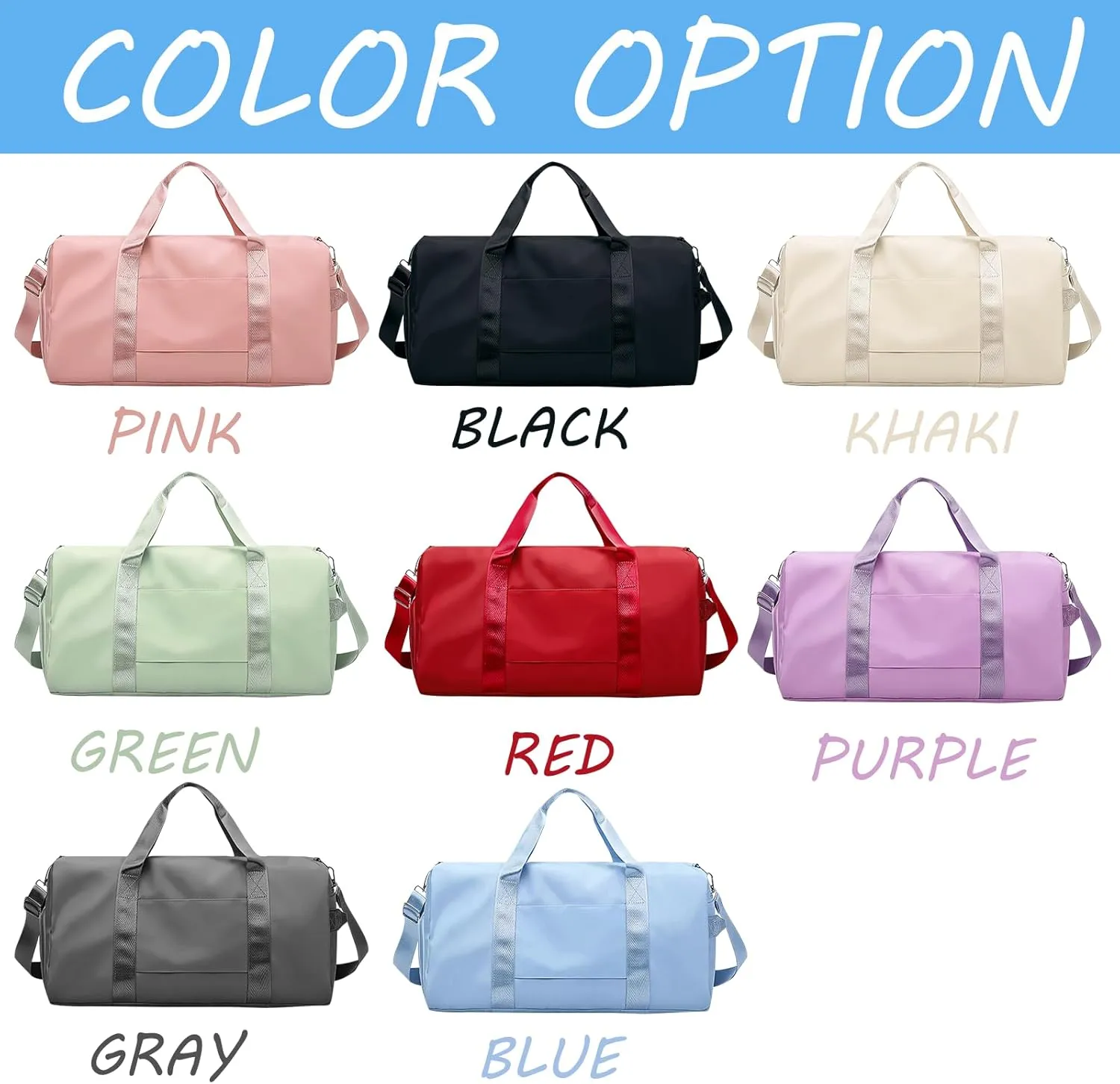 Personalized Duffle Bags with Name Photo Custom Sports Gym Bag Travel with Wet Dry Pockets Shoe Compartment Customizable Duffle Bag for Dance Football Ballet Team Cheer-Unicorn