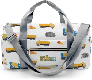 Personalized Gift Duffel Bag Cement truck forklift truck Essential Travel Bags for Runners and Outdoor Lover