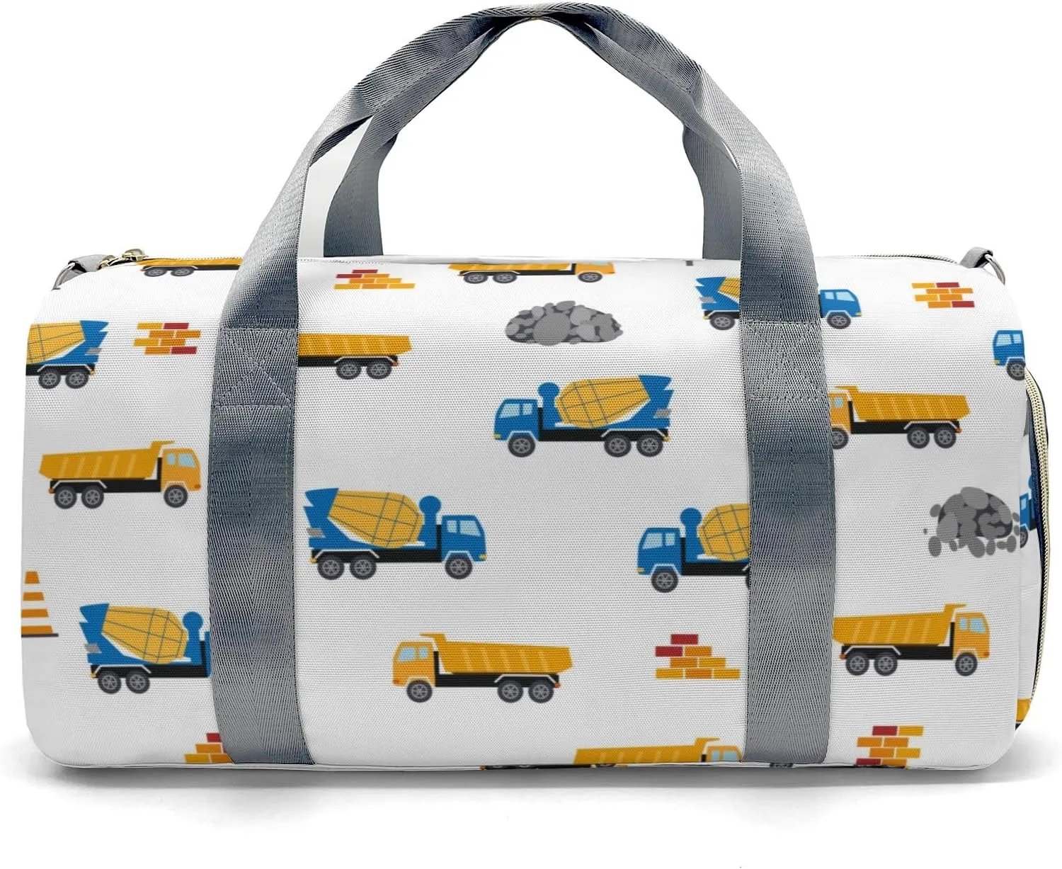 Personalized Gift Duffel Bag Cement truck forklift truck Essential Travel Bags for Runners and Outdoor Lover