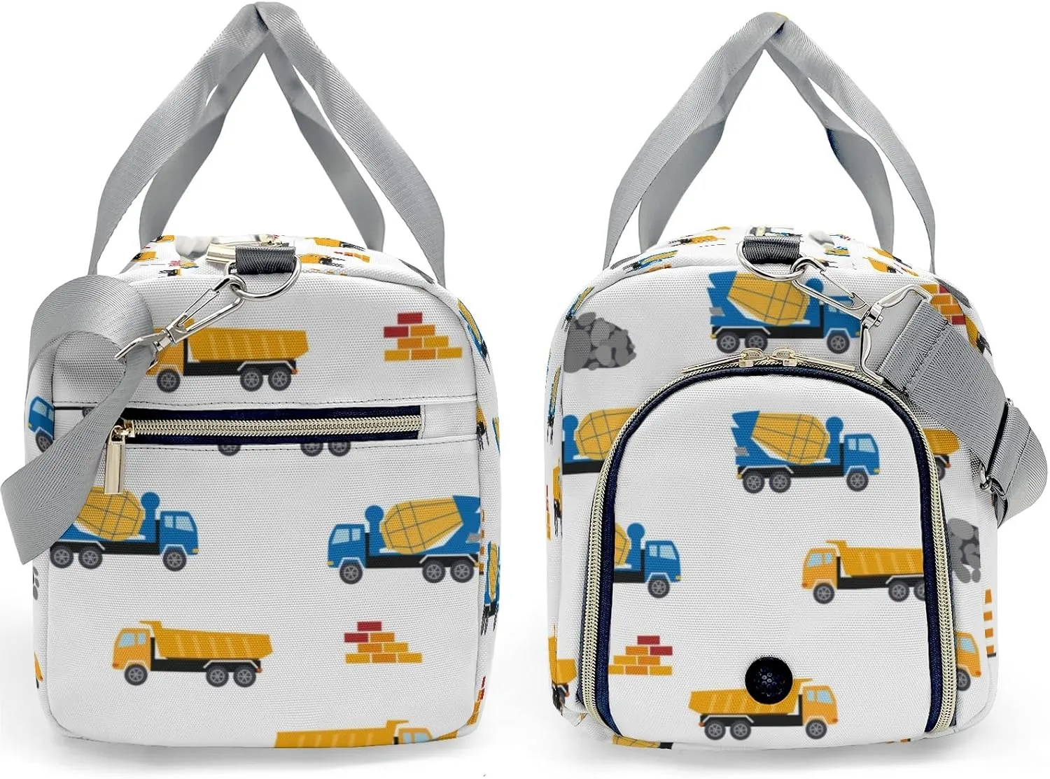 Personalized Gift Duffel Bag Cement truck forklift truck Essential Travel Bags for Runners and Outdoor Lover