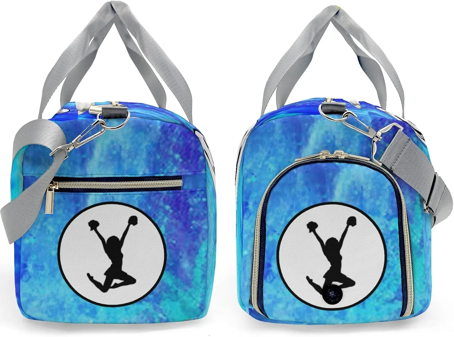 Personalized Gift Duffel Bag Cheerleader Watercolor Blue Travel in Style: Trendy Bags for Sport and Leisure
