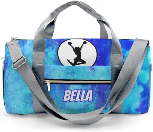 Personalized Gift Duffel Bag Cheerleader Watercolor Blue Travel in Style: Trendy Bags for Sport and Leisure