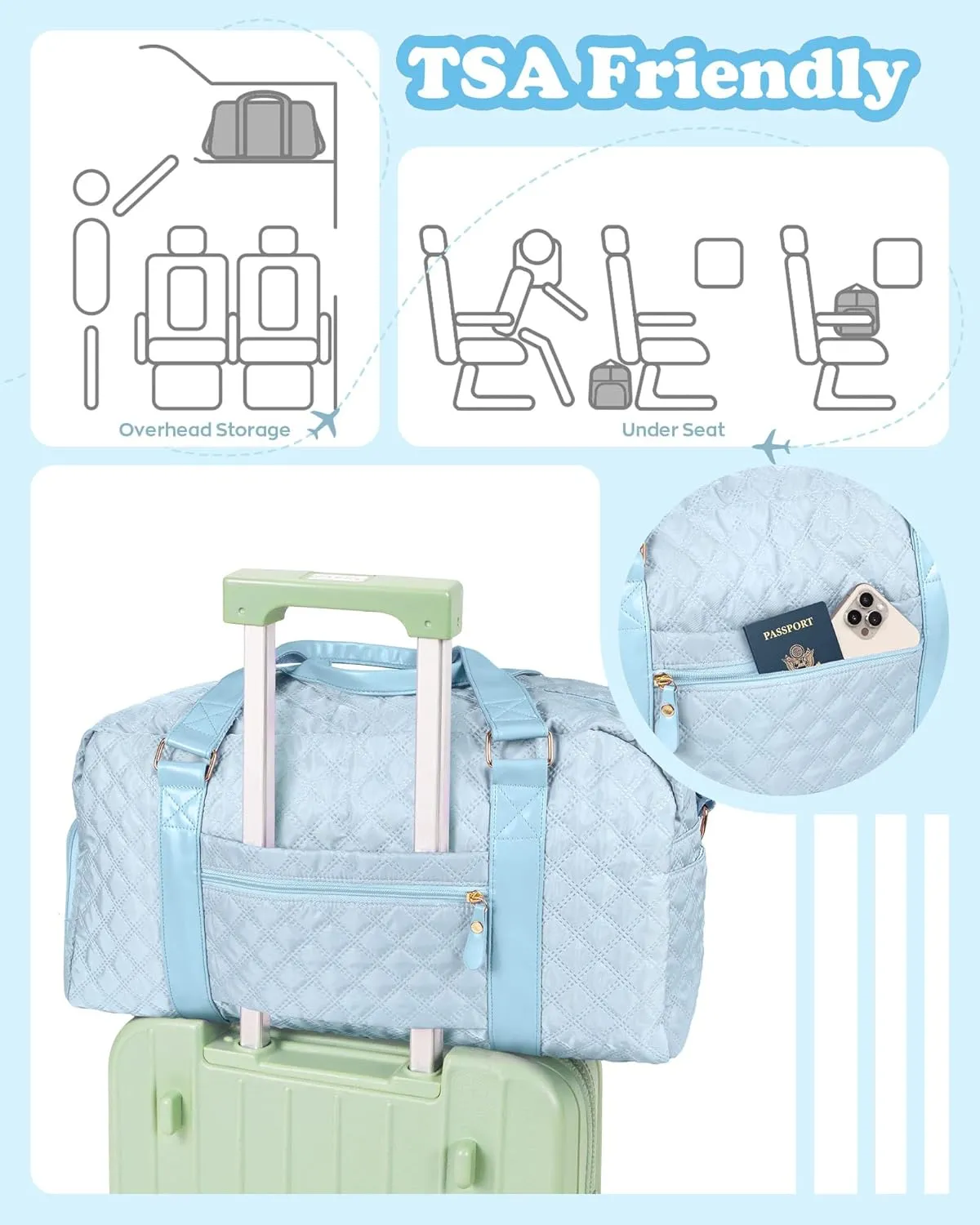 Personalized Gifts for Girls 8-18 Age, Initial Travel Duffel Bag, Gym Bag, Gift for Kids, Monogram Overnight Bag, Niece Gifts Mother In Law Gifts Birthday Gifts, Graduation Gifts