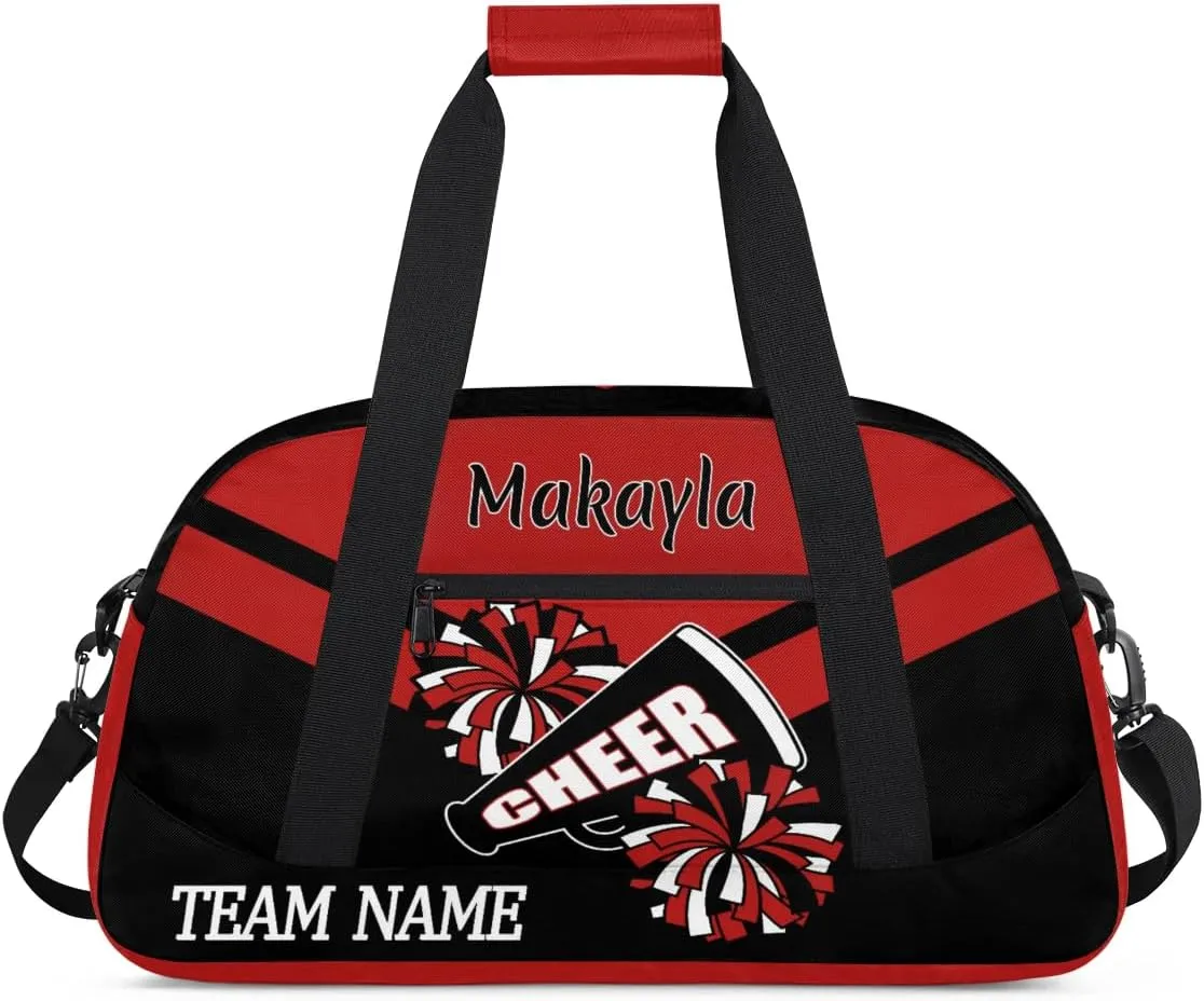 Personalized Girls Cheerleader Bag with Name and Team Name Customized Cheer Duffle Bags