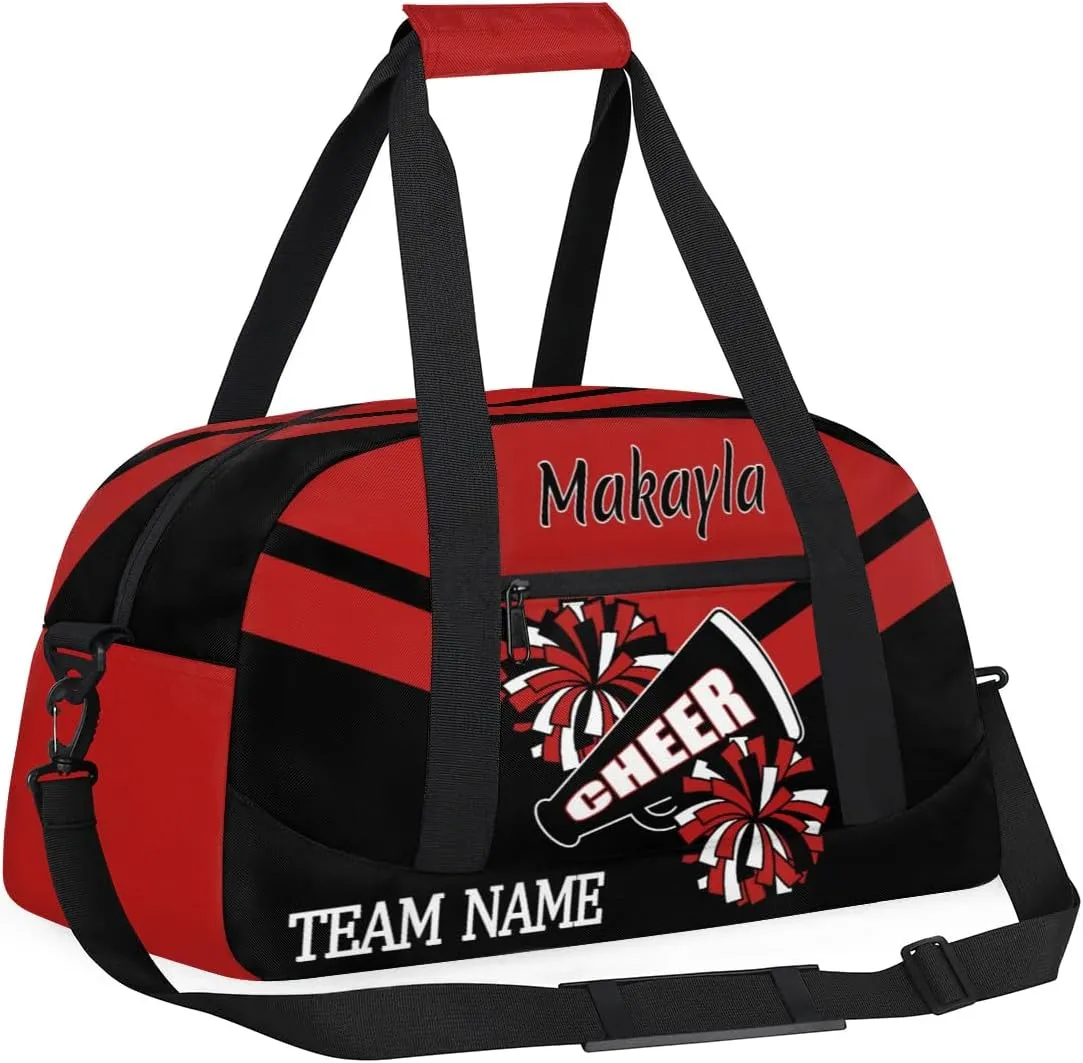 Personalized Girls Cheerleader Bag with Name and Team Name Customized Cheer Duffle Bags