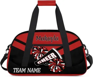 Personalized Girls Cheerleader Bag with Name and Team Name Customized Cheer Duffle Bags