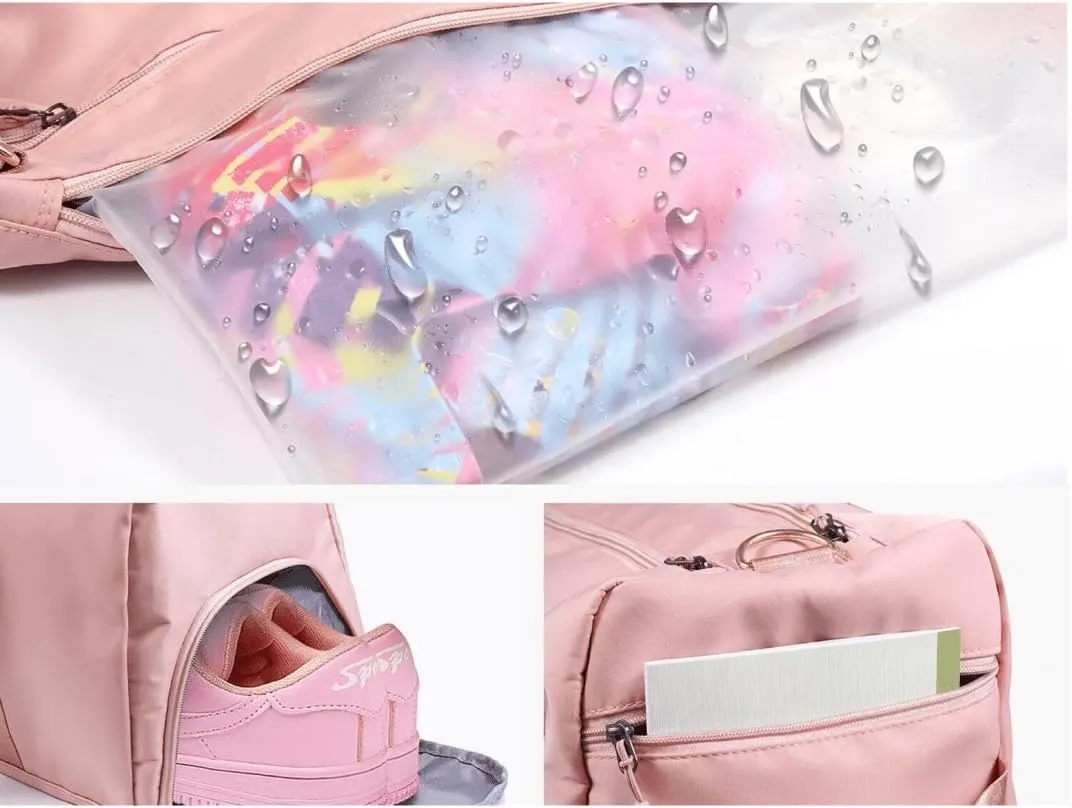 Personalized Gym Bag - Custom Duffle Bag for Men and Women (Pink with your logo)