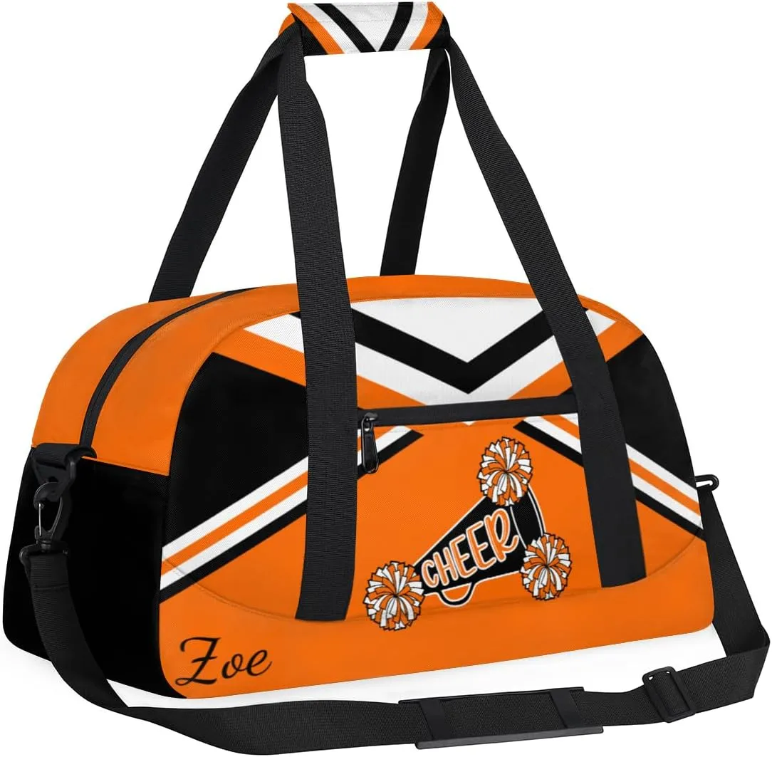 Personalized Gym Bag Duffel Bag for Girls, Custom Cheerleader Bag Overnight Bags for Gymnastics Travel Weekender Practice Cheering Horn