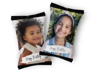 Personalized Happy Birthday Chip Bags/Label with Photo (12 Chip Bags)