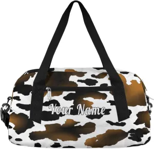 Personalized Kids Duffel Bag Zebra Print,Custom Sport Gym Bag for Boys Girls,WWeekender Overnight Bags Travel Duffel Bag,Customized Kids Gift