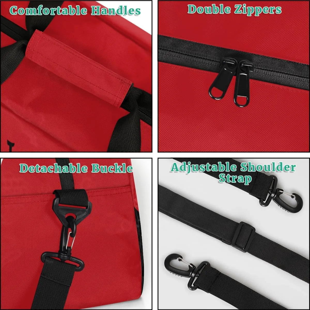 Personalized Kids Gym Bag for Boys Custom Name Sports Duffel Bag Weekender Overnight Travel Bags Red Badminton Gifts