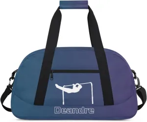 Personalized Kids Gymnastic Bag Dark Blue Purple Gymnastic Custom Name Sport Gymnast Duffel Bag for Girls Teens Large Dance Bags Travel Duffel Bag