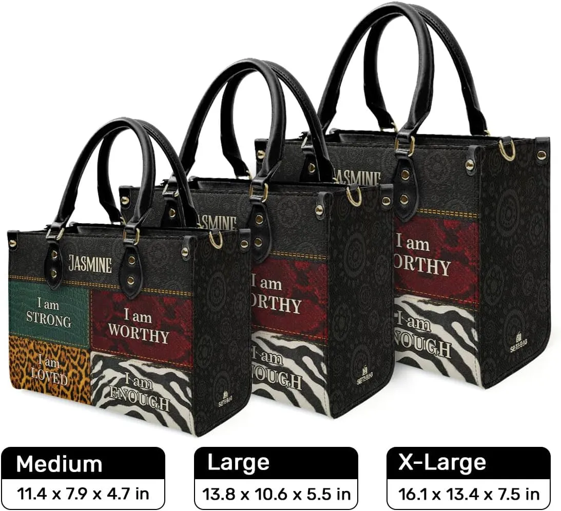 Personalized Leather Handbag For African American - Christmas Gifts For Women For Black Women