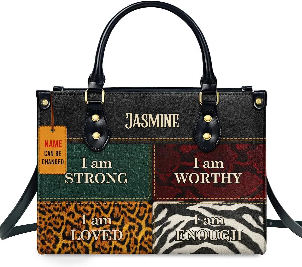 Personalized Leather Handbag For African American - Christmas Gifts For Women For Black Women