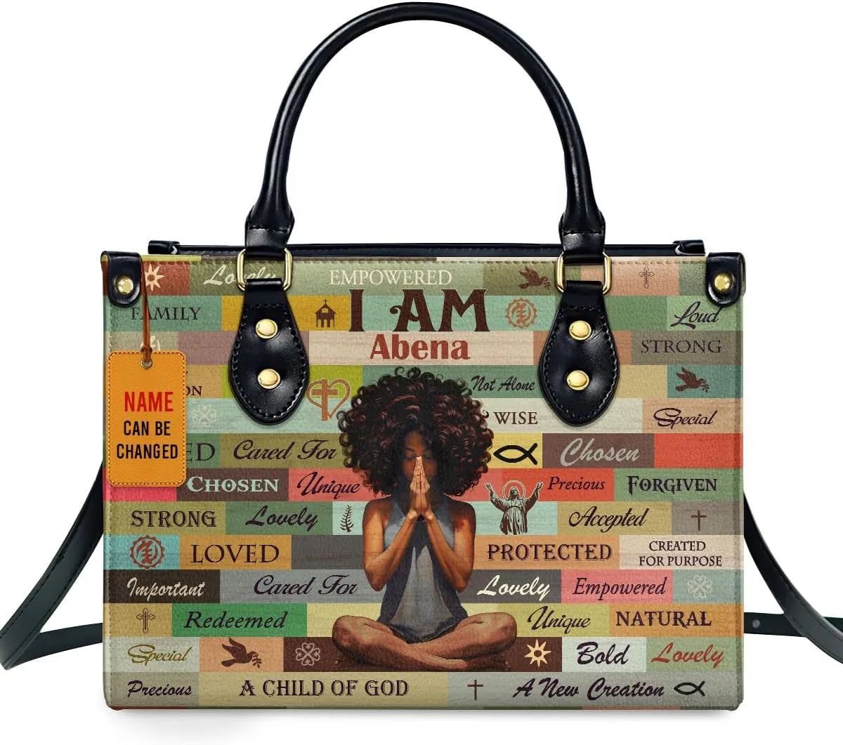 Personalized Leather Handbag For Black African